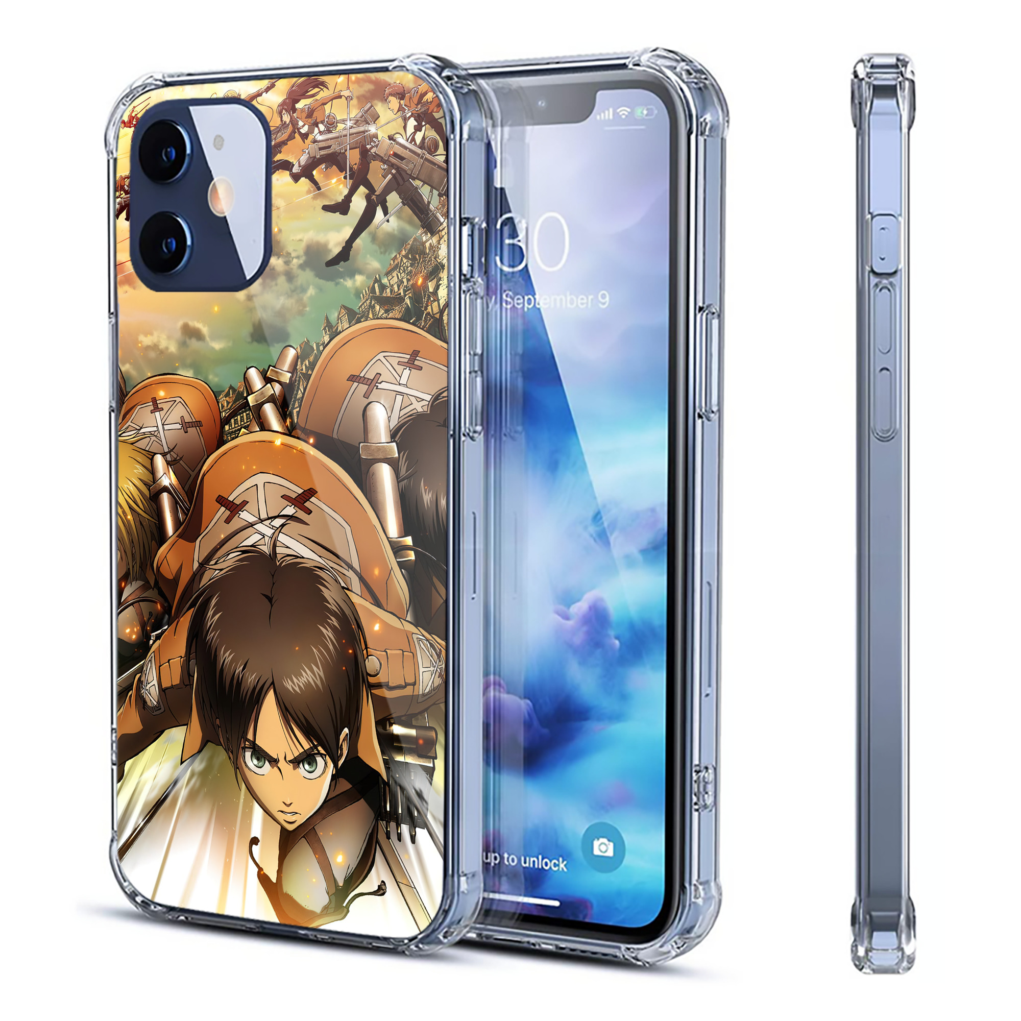 （画像用） 進撃の巨人 Attack on Titan 【iPhone 12シリーズ対応】透明スマホケース（クリアソフトケース）